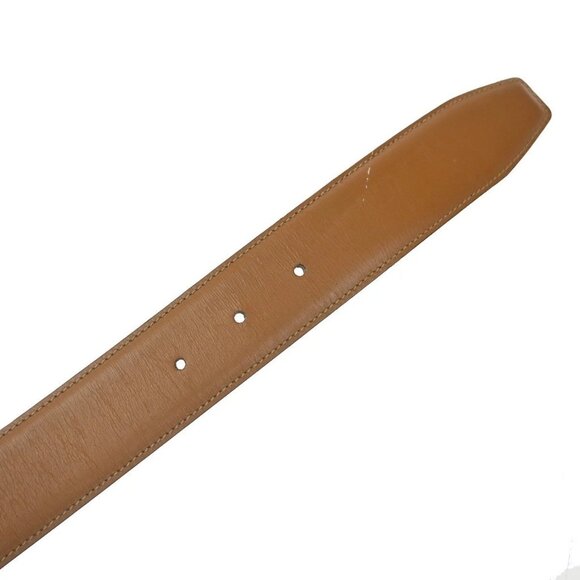 GUCCI G Logo Reversible Belt 70/28 35mm Leather Brown Blue GHW Italy 66YH707 - Picture 7 of 15